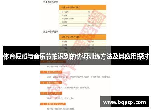 体育舞蹈与音乐节拍识别的协调训练方法及其应用探讨